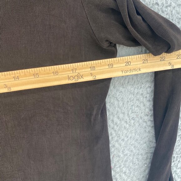 Chicos Top Womens 2 US Large Brown Travelers Stretch Asymmetric Tunic Slouchy - Picture 7 of 10